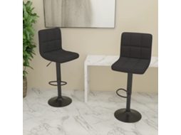 Vidaxl Bancos De Bar 2 Pcs Tecido Preto