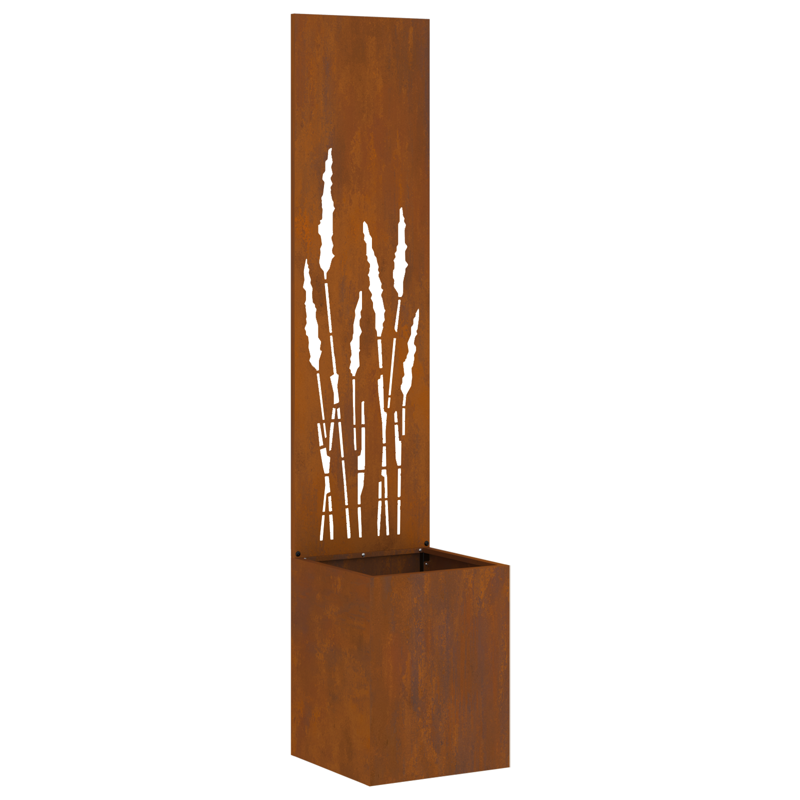 Conjunto 1 Tela De Jardim Vidaxl Castanho Aço (32 X 32 X 150 Cm)