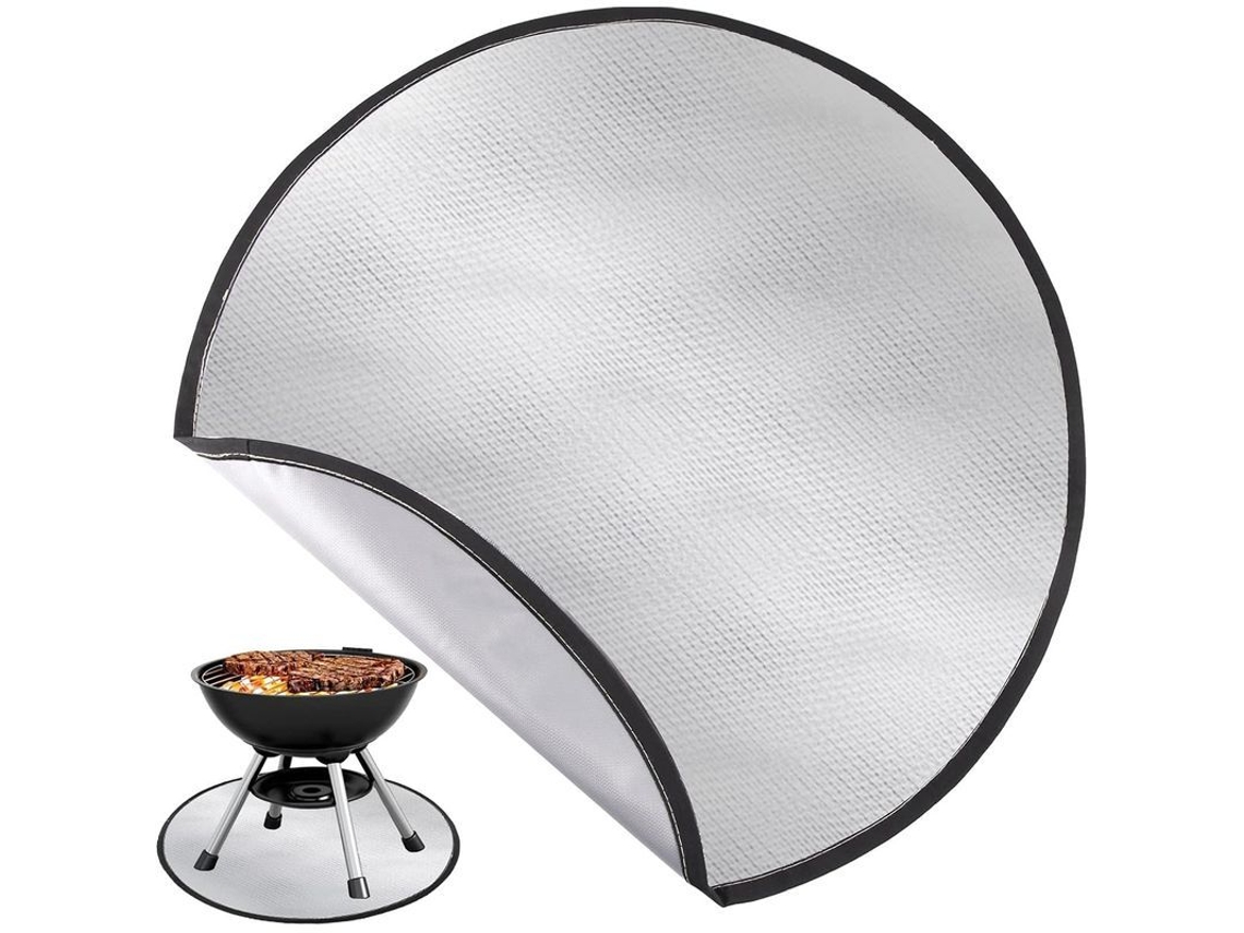Manta De Forno De Fogo Redonda De 60,96 Centímetros Para Churrasqueira A Gás No Pátio, Gramado E Exterior Resistente Ao Fogo