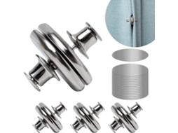 Conjunto De 3 Pares Prendedores Magnéticos Para Cortina, Com Botões Removíveis, Acessórios Quarto, Fivelas Metal Cortinas, Artesan Aquaforge