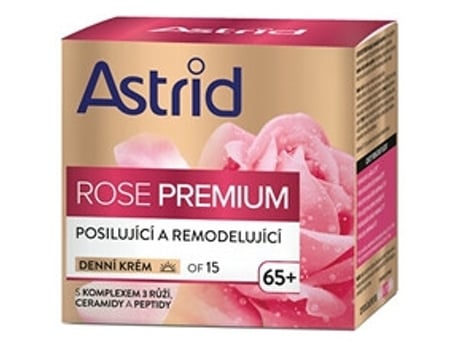 ASTRID Rose Premium Day Cream Of 15 65+ Posilující a Remodelujicí Denní Krém 50Ml
