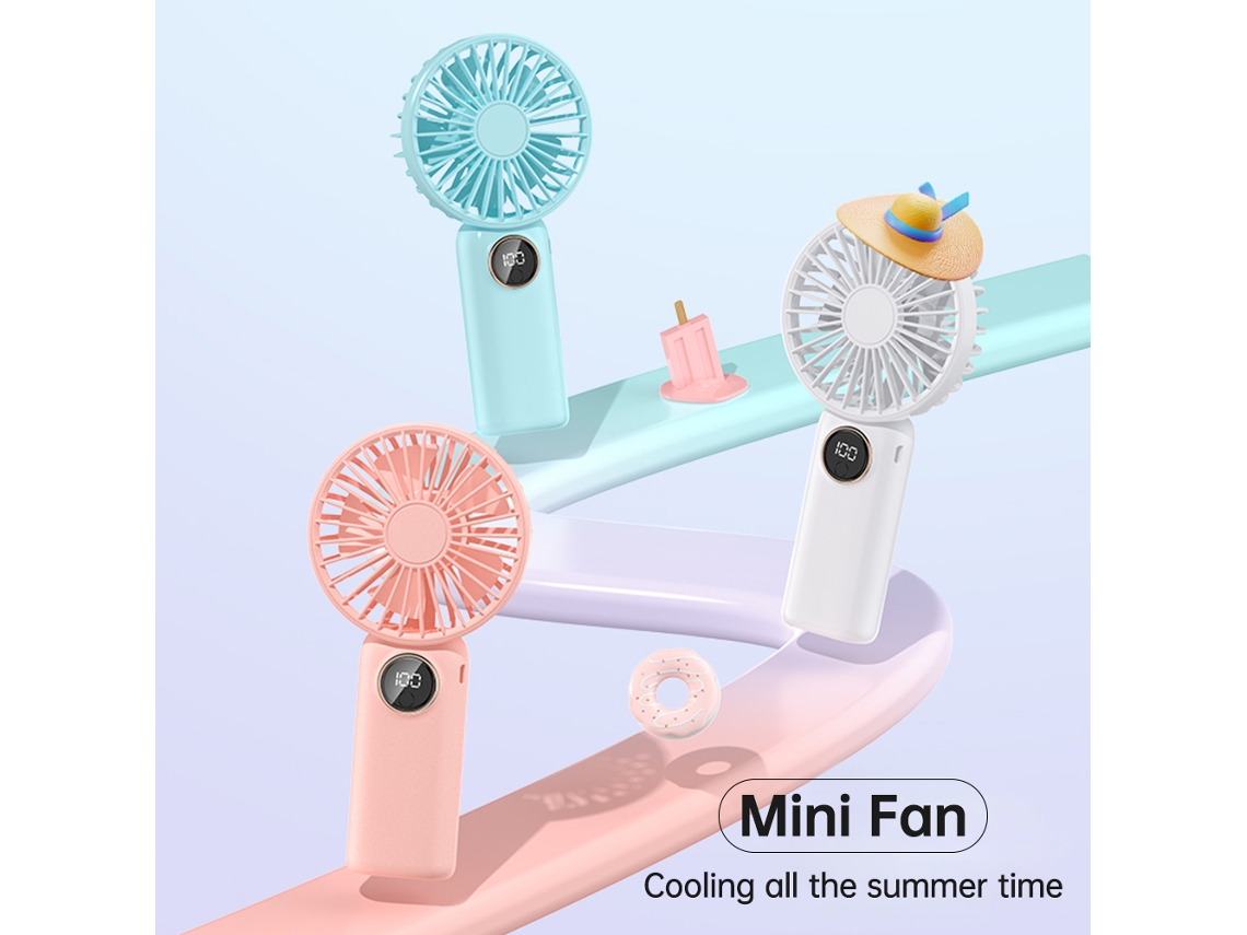 Vents Mini Portátil 5 Velocidades Silencioso Usb Bateria