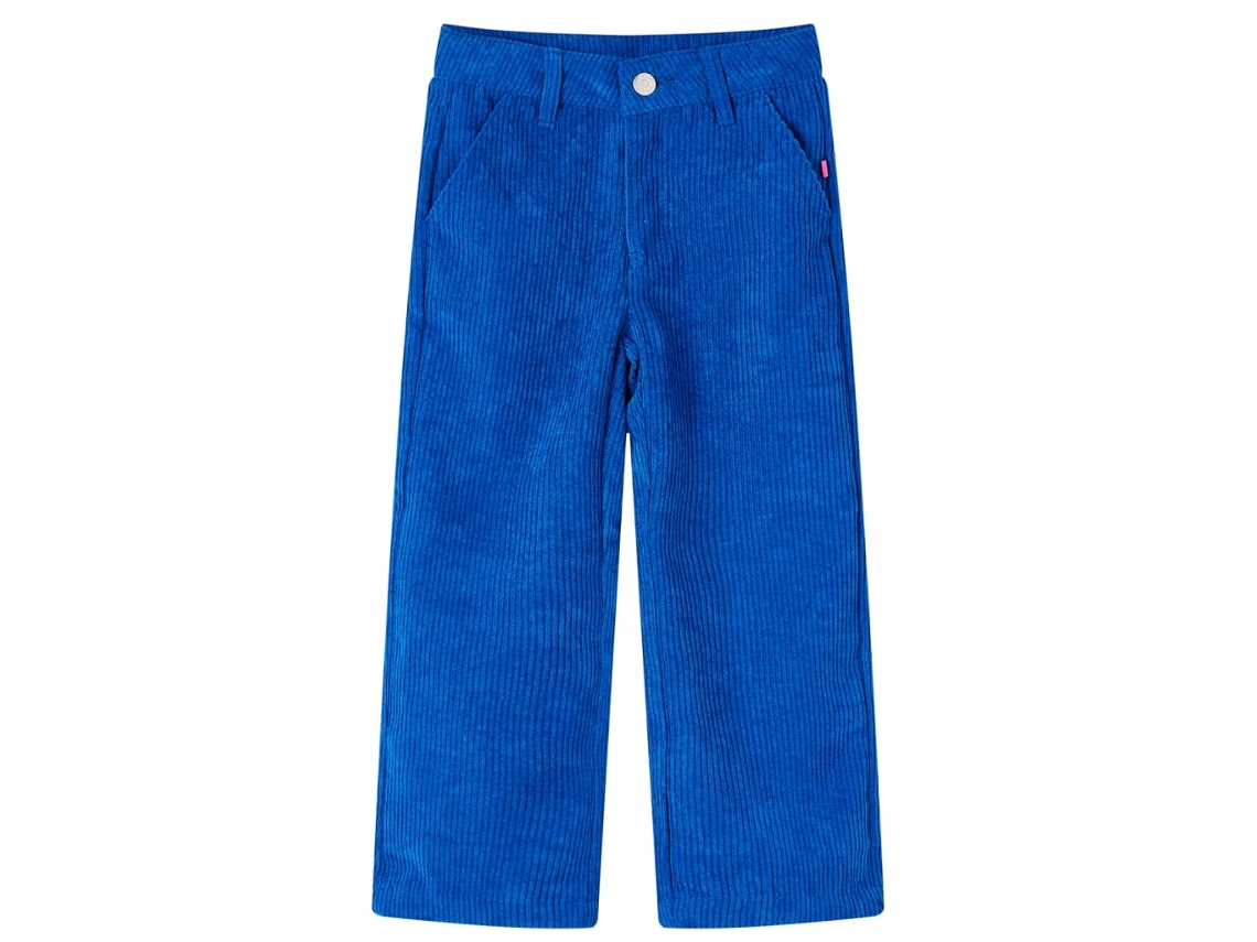Calças Para Criança Bombazina Azul-cobalto 116