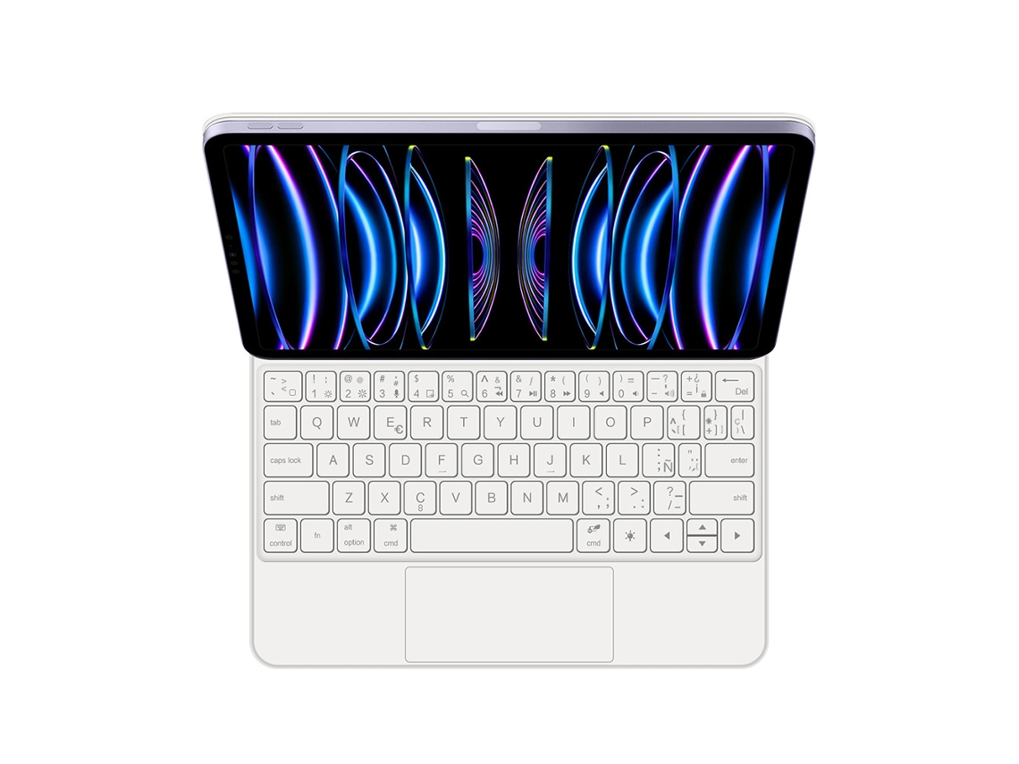 Teclado Semi Fio para iPad Pro 13 2024 Espanha Branco Ushion (m4)