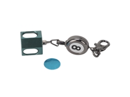 Suporte de giz para taco de bilhar retrátil com clip de cinto magnético portátil e resistente preto e verde escuro S/MARCA