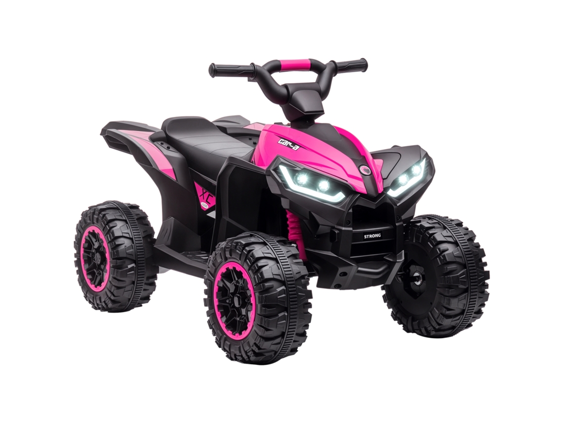 Quad Buggy 12v, 6km/h, Luzes, Metal+pp, 3-5 Anos, Preto/rosa