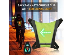 Clip Mali de Mochila com Sinal de Virada Led Recarregável Usb com Controle Remoto para Ciclismo
