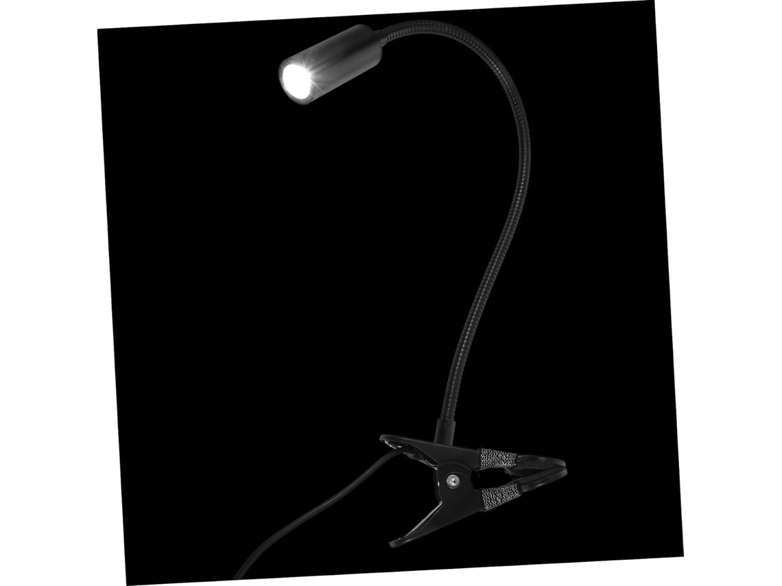 Luminária De Leitura Led Tehaux Com Clipe E Tubo Flexível, Luz Branca Fria Para Oficina, Escritório E Cabeceira