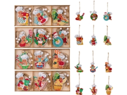 Enfeites De Natal Em Forma De Boneco De Gengibre, Conjunto Com 36 Bonecos Para Árvore De Natal.