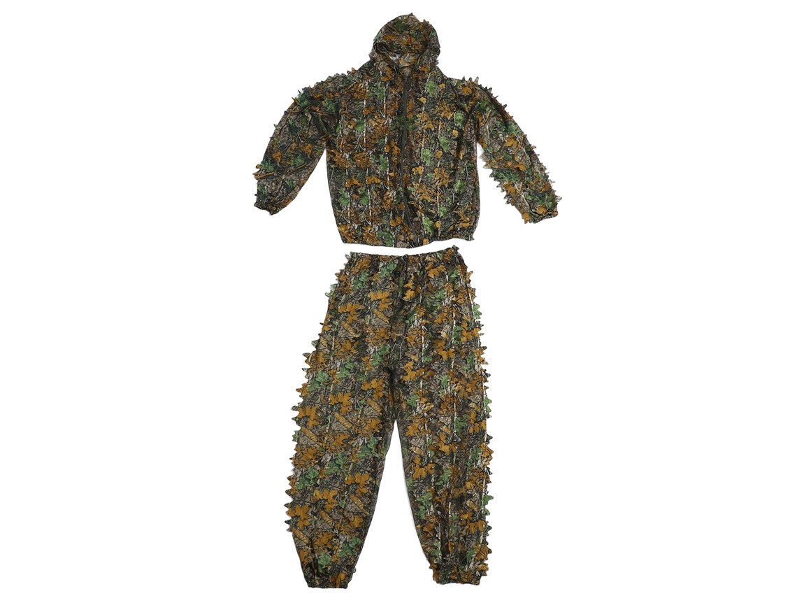 Traje Camuflagem Outdoor 3D Ghillie para Observar Aves e Caçar | S/MARCA