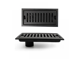Ralo de Chão AQUAFORGE, inox, 15x15 cm, com grande capacidade