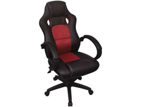 Cadeira Gaming VIDAXL Vermelho (Pele Sintética)