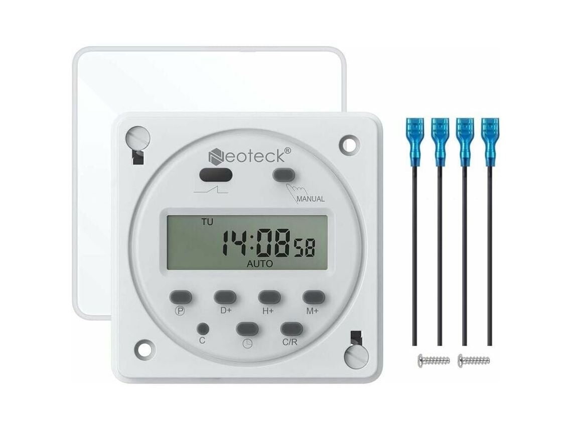 Temporizador Pequeno 12v com Tampa e Cabos BRILVIBERA