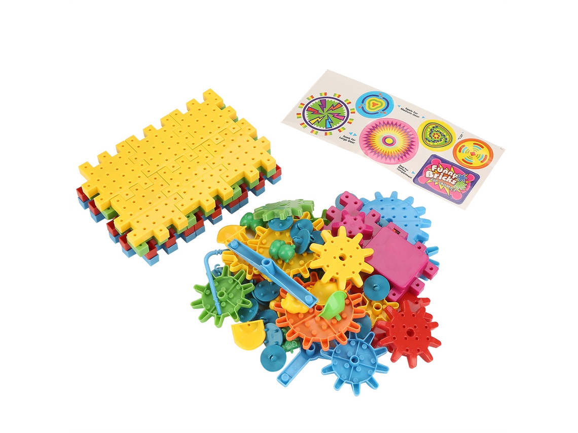 Ats 81 Piezas Conjunto de Quebra cabeças Elétrico Educatsivo Blocos de Construção Diy Plástico Brinquedos Divertidos para Crianças