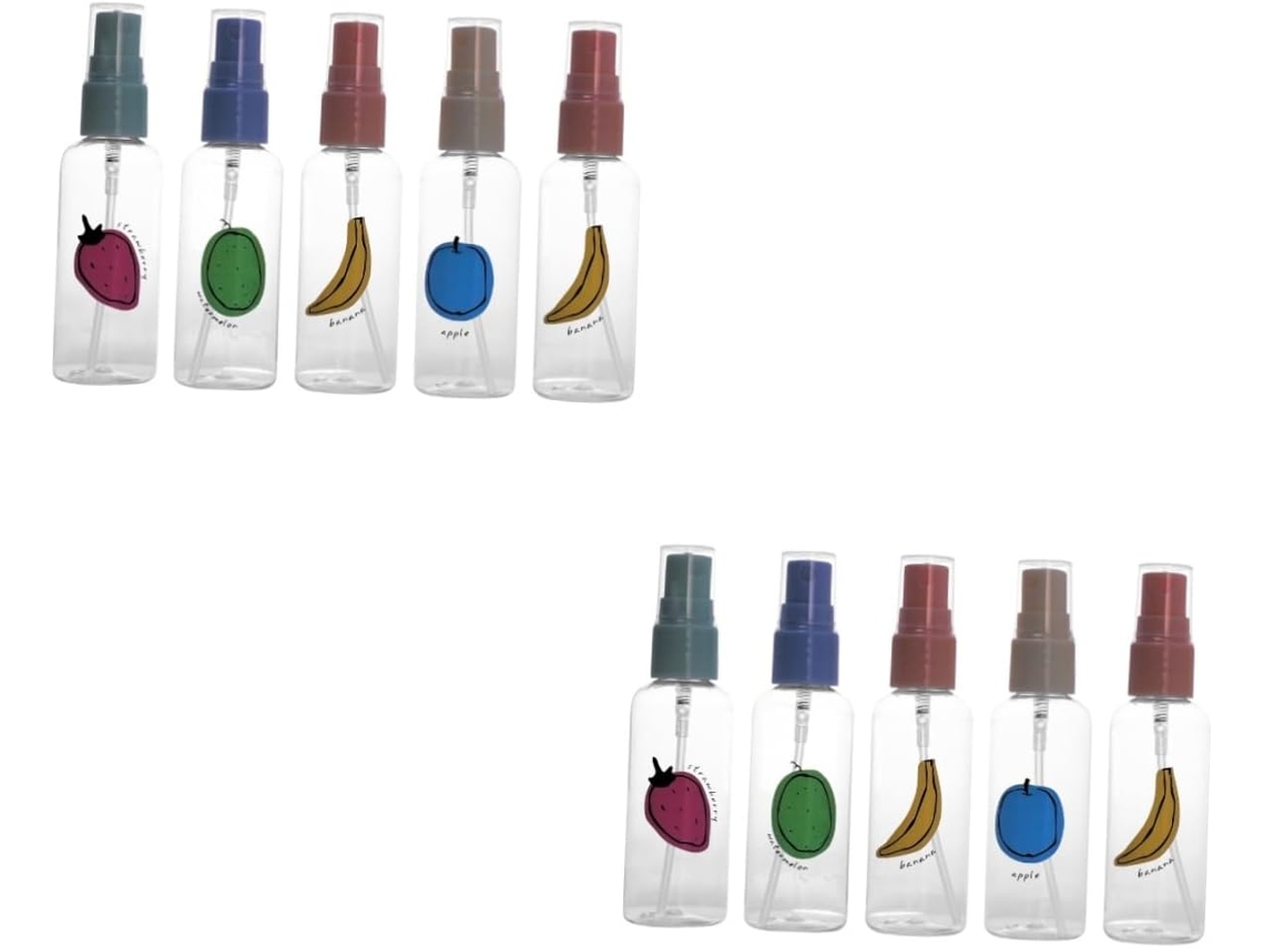Conjunto De 10 Frascos Spray Com Estampa De Desenho Animado Para Cosméticos.