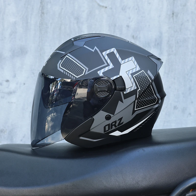 Capacete De Motocicleta (m)abs 3/4, Certificado Dot, Resistente A Impactos E Ao Vento.