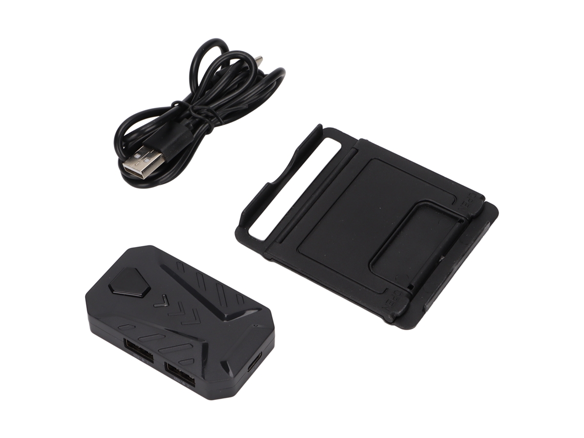 Mali conversor Adaptador de Teclado e Mouse Bluetooth 4.0 com 3 Portas Usb para Jogos Móveis Android e Ios