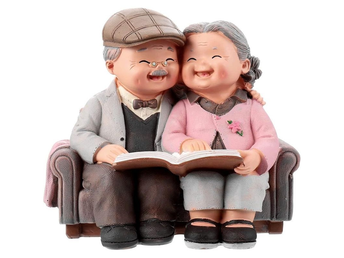 Estatua De Pareja Anciana De Amor Duradero, Ornamento De Vinilo Para Bodas Y Aniversarios