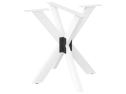 Vidaxl Pé De Mesa De Jantar Em Formato De Aranha, Branco, 85x85x(72-73) Cm, Aço