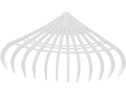 Ancinho De Jardinagem Resistente Em Plástico Branco Para Folhas E Grama.