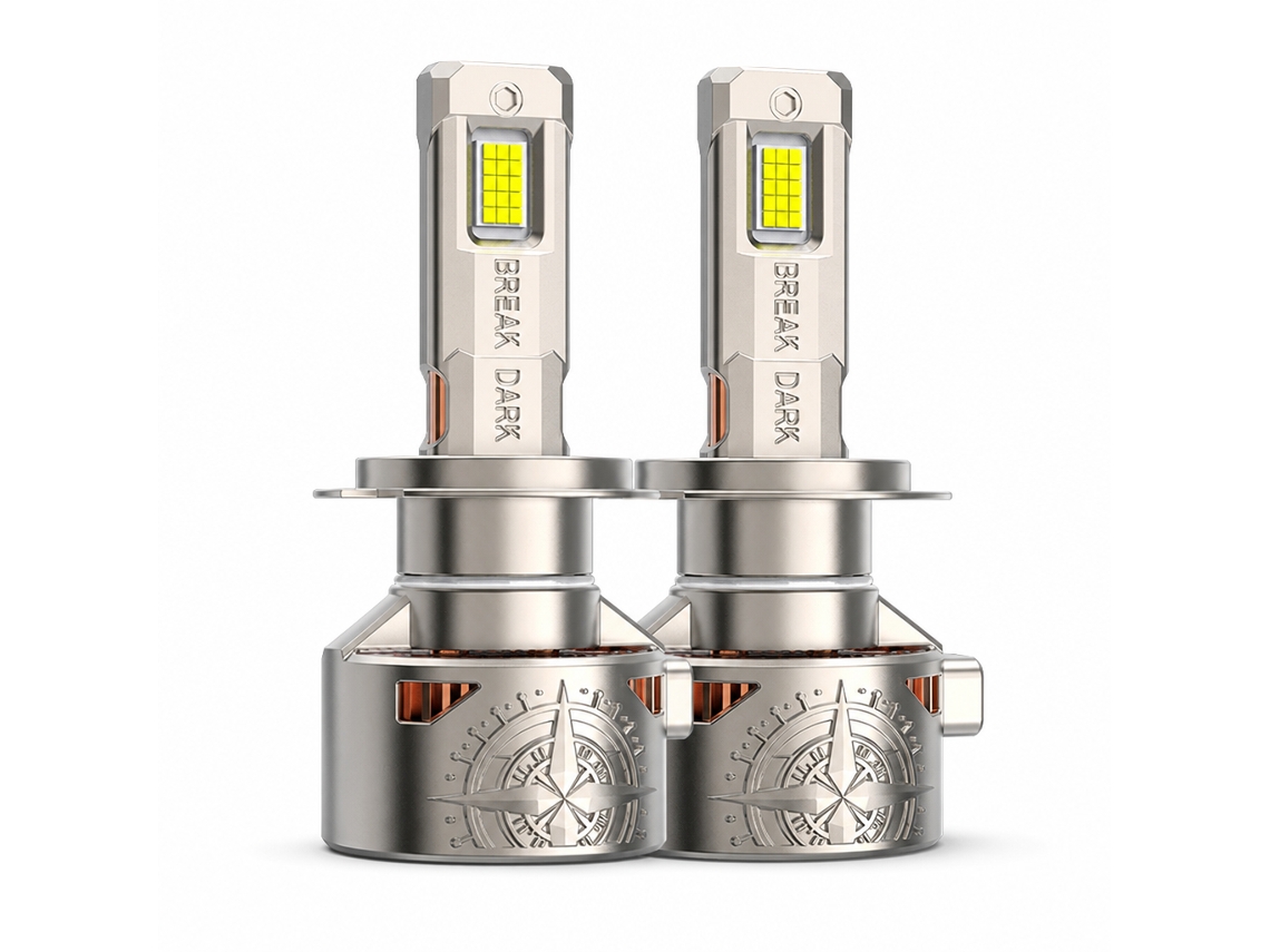 Lâmpada Led H11 Para Farol Automóvel 240 W, 24 Chips, Tubos Duplos De Cobre, Prateada Redsea