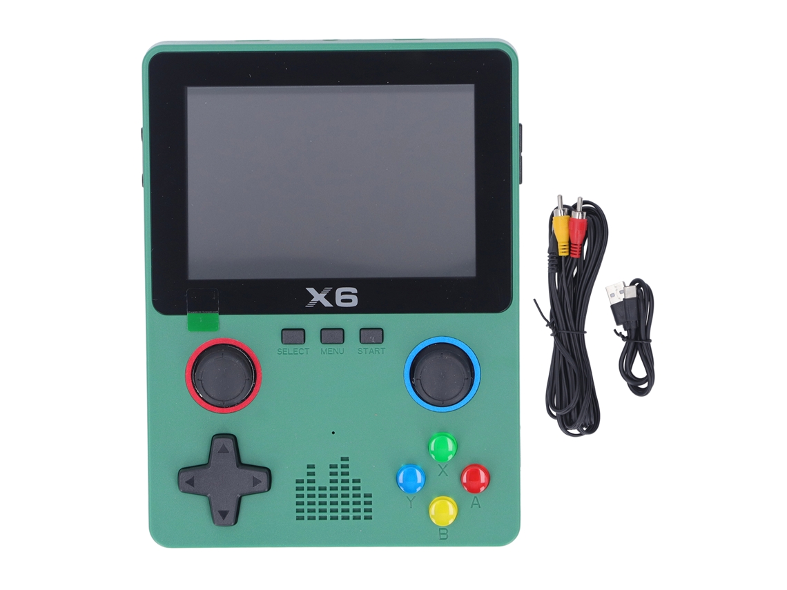 Console De Jogo Portátil Retrô 3,5 Polegadas Tela Hd Com Joystick E Cartão 32gb Verde