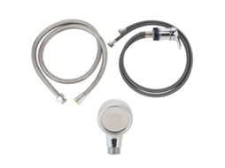 2026 kit Grifo para Taza de Champú Con Manguera Suave 120cm Y Pulverizador Booster, 100cm Tubería, para Salón
