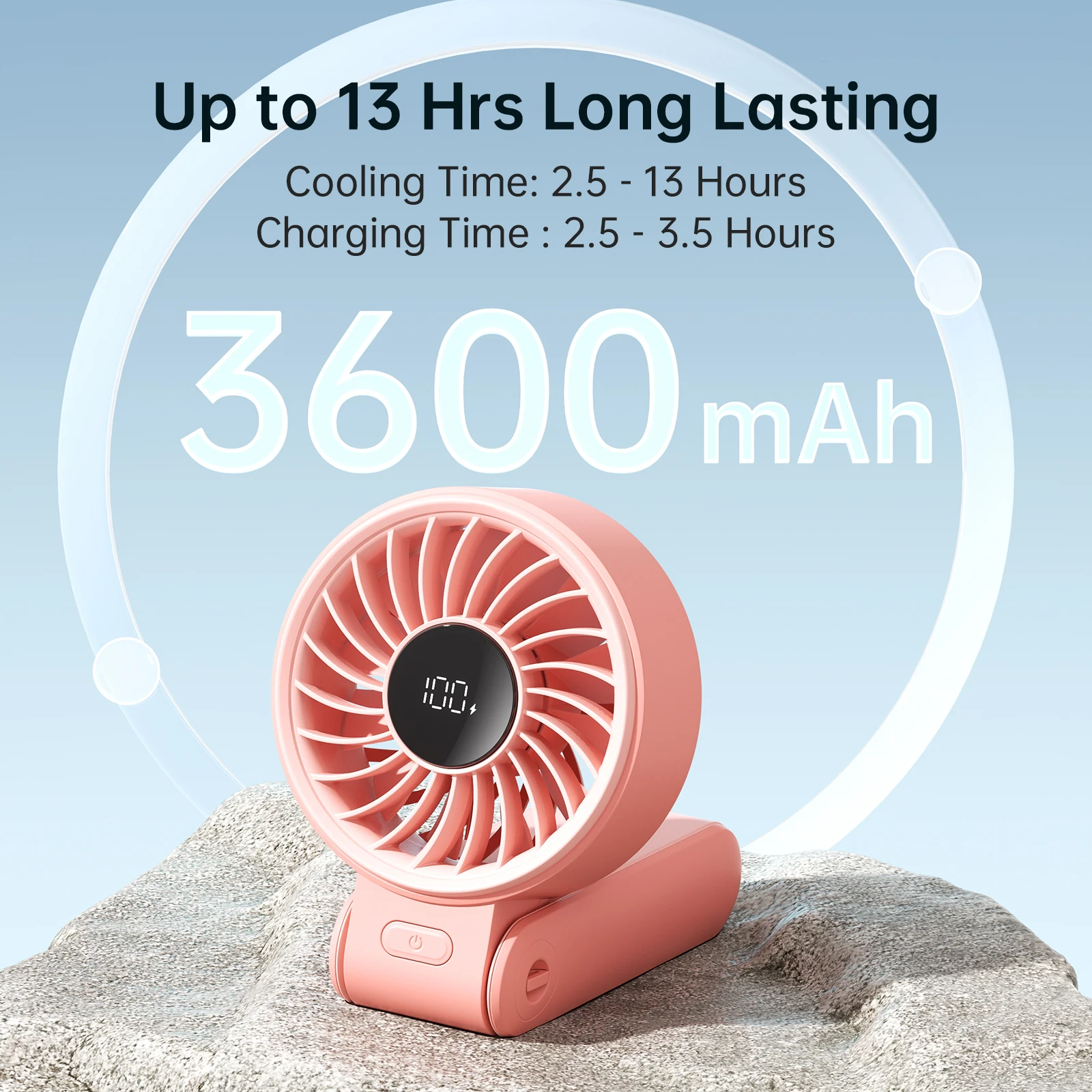Ventilador de Mesa MDUG com Clipe USB e Entrada Tipo C