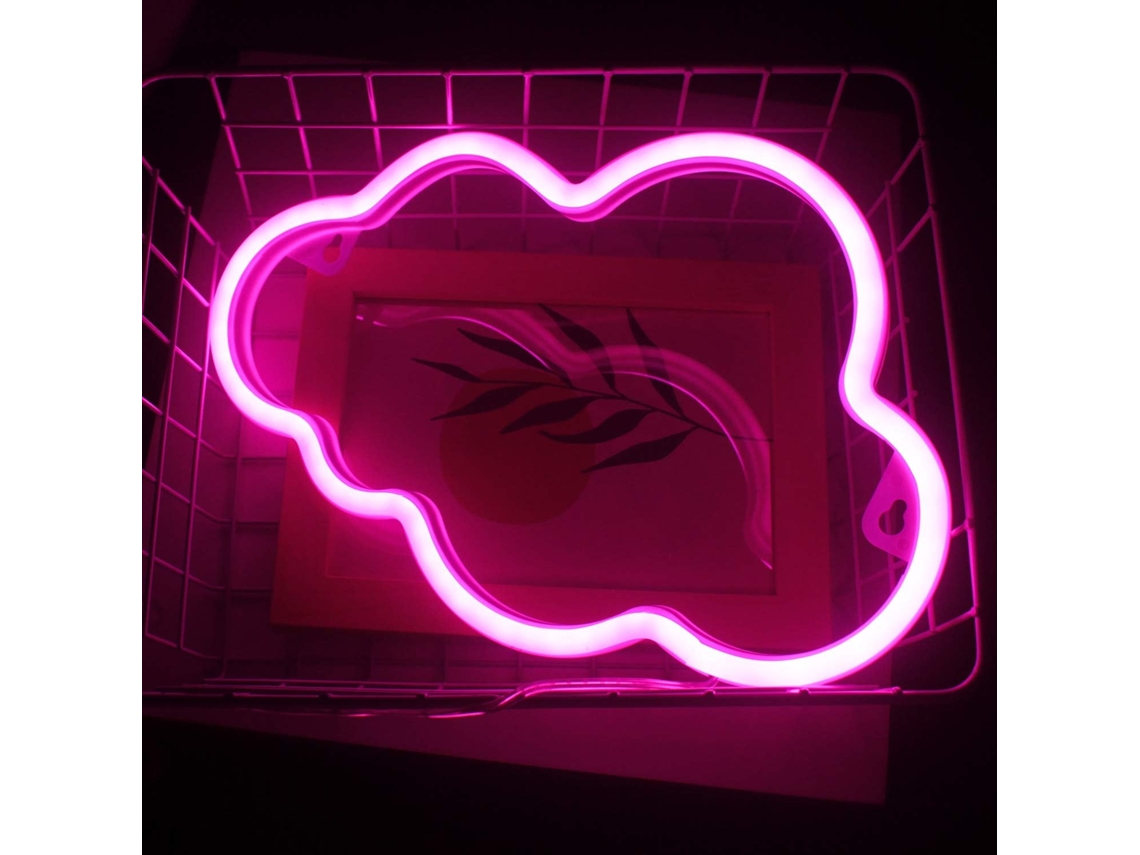 Luz Neon Nuvem para Crianças Led Rosa Decoração para Quarto e Festa NEVEANCE