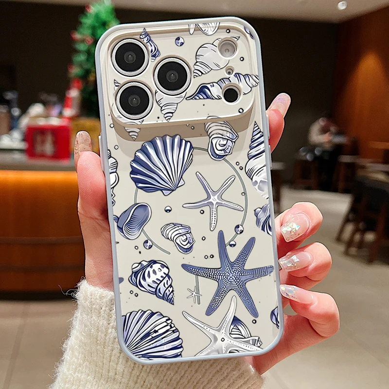 Capa Magnética Para Iphone 16 Com Estampa De Baleia (cinza), Proteção De Lente À Prova De Choque.