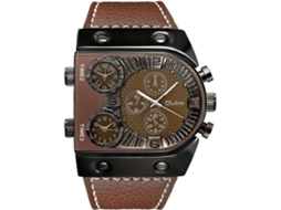 Lurelia Relógio Masculino, Movimento De Quartzo, Analógico, Couro, Dourado