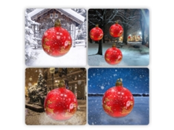 Bola de Natal Inflável LAXISCREED 24 polegadas com Leds e controle remoto para decorações externas de Natal