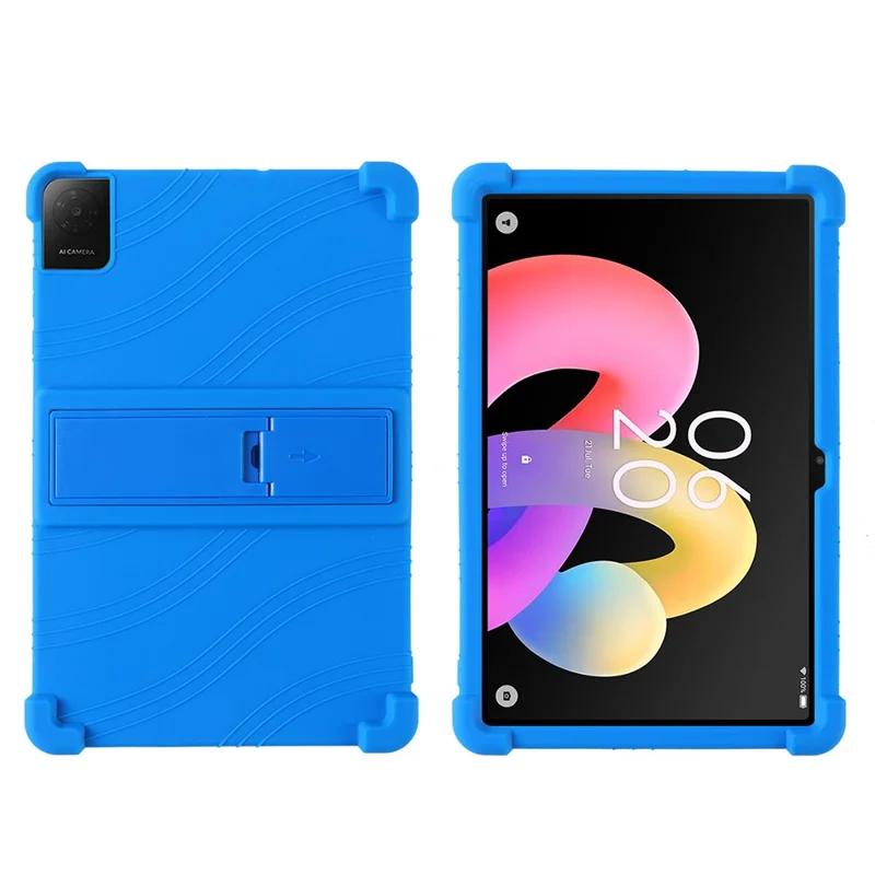 Capa Yuysan Para Tcl Tab 10l Gen4 10,1 Polegadas Silicone Pc Azul Escuro (suporte Dobrável, Proteção Antichoque)