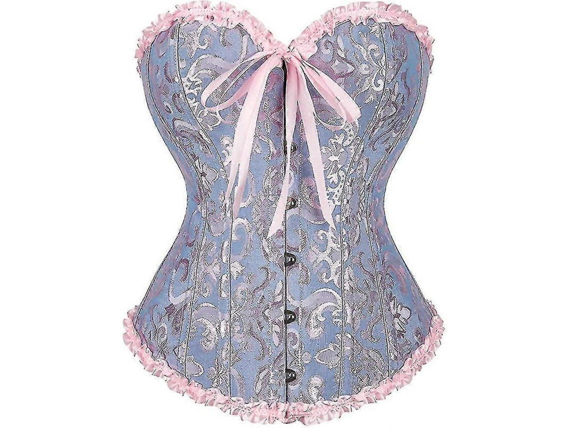 Top Corset Feminino Seductor com Ajuste Personalizado Ideal para Qualquer Ocasião Azul e Rosa