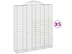 Gabion Basket, Gabion Baskets Vidaxl Prateado Ferro (200 X 50 X 220/240 Cm)