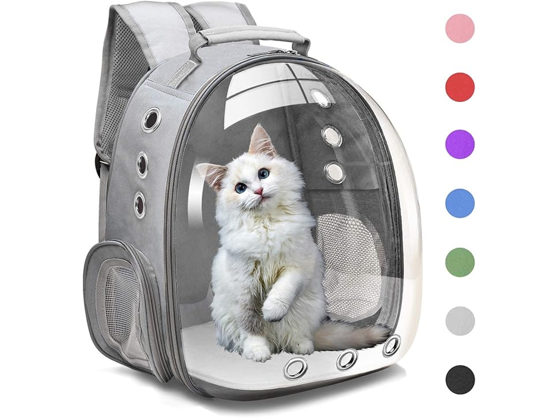 Mochila para Cães e Gatos, Tipo Cápsula, Bolha, Cinza AQUAFORGE