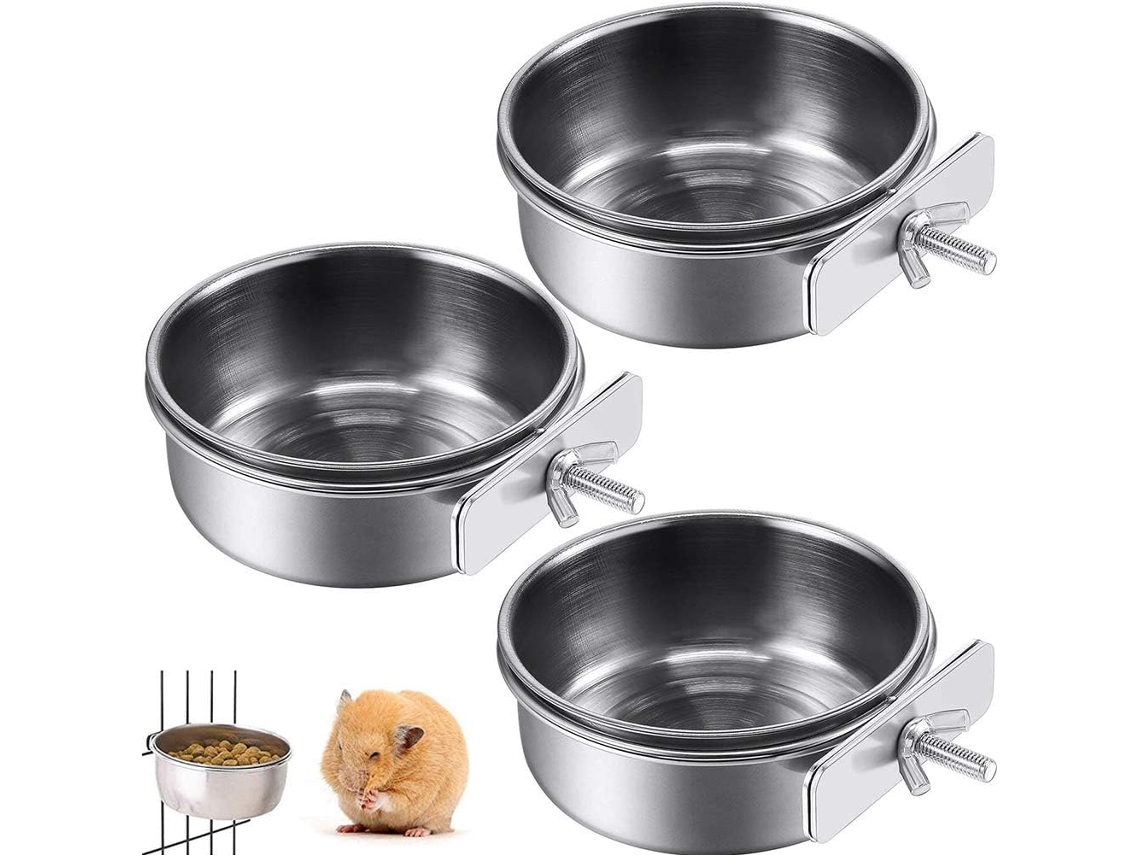 Comedouro para Pássaros, Suporte para Comedouro de Papagaios e Outros Pássaros com Clipe de Fixação AQUAFORGE