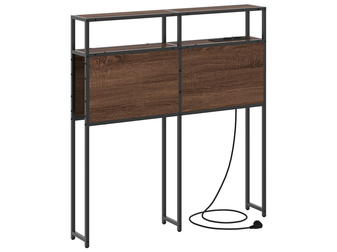 Conjunto 1 Armazenamento De Cabeceira Vidaxl Castanho Derivados De Madeira (98 Cm)