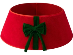 Capa De Pelúcia Para Suporte De Árvore De Natal Com Laço, Ideal Para Festas |