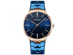 Relógio MDUG de Quartzo, À Prova D'água, Estilo Fino, Pulseira de Aço, Negócios e Moda, Azul