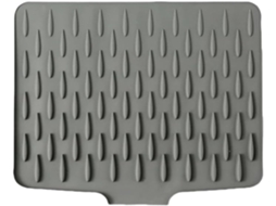 Tapete de secagem inclinado de silicone, resistente ao calor, para bancadas e utensílios de cozinha.