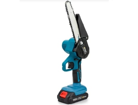 Serra Elétrica para Madeira Sem Fios GISAM 1500W-88V/198Vf Incluí 2 Baterias e Carregador (Azul)