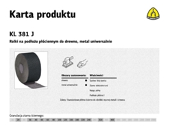 Rolo sobre base de lona Kl381j 200mm Gr.150 Klingspor (50mb)