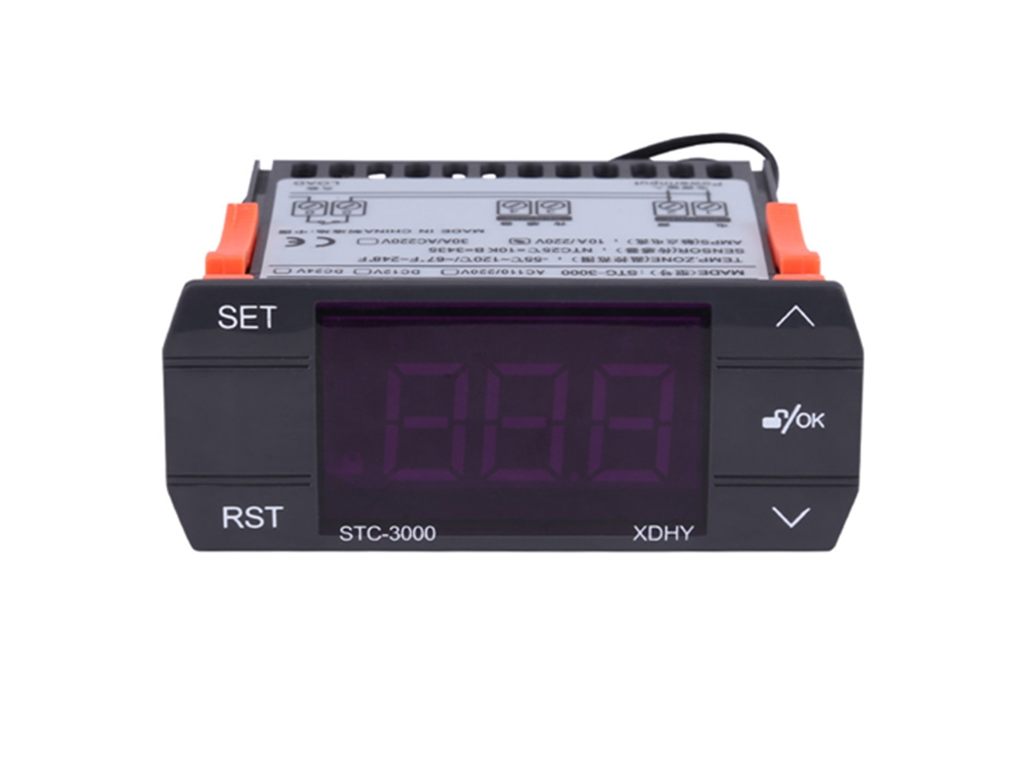 Controlador De Temperatura Digital Touch Stc-3000 Com Sensor Termostato 30a