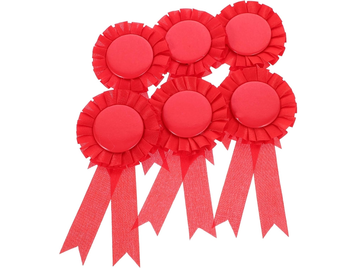 20 Unidades De Broches Em Fita Vermelha Folheada A Estanho Para Artesanato Diy, Broches Duráveis, Não...