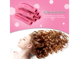 Conjunto de 6 modeladores de cachos de espuma mágica para cabelo, ondas e penteados da moda, ideais para casa e viagens.