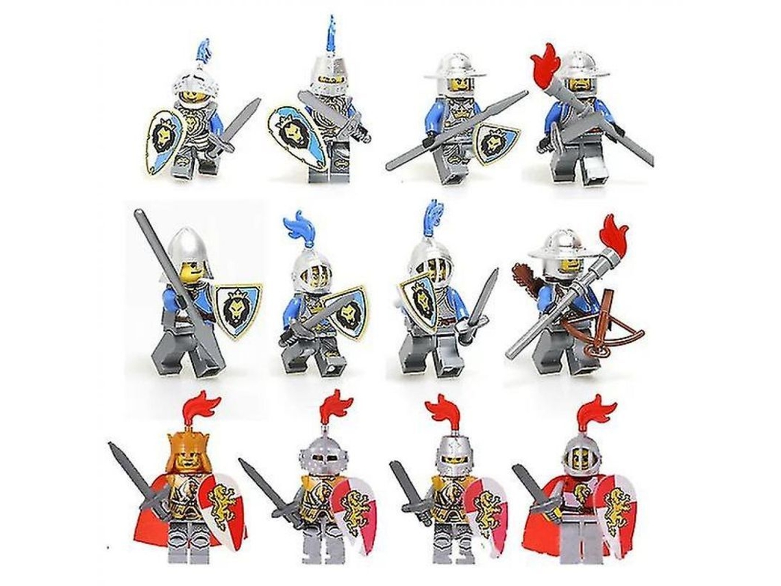 2026-12 Figuras Medievais Cavaleiro Soldado Bonecos De Ação Blocos De Construção Brinquedos Presente Para Crianças
