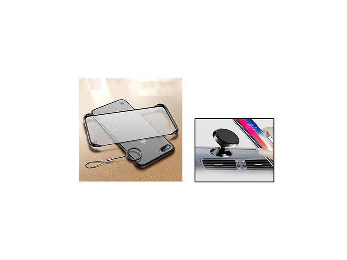 Kit Suporte Magnético Carro e Capa Naked Bumper Iphone 7 Plus