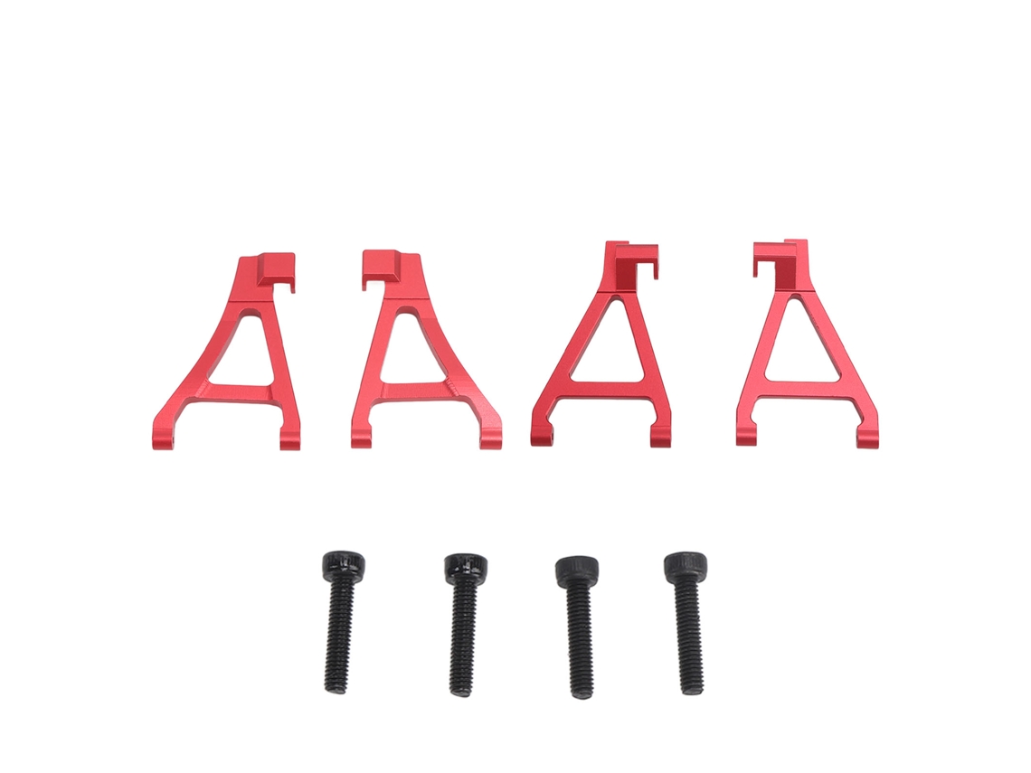 Mali conjunto de Braços de Suspensão Dianteira em Alumínio para Traxxas 1/16 Slash Carro Rc Vermelho