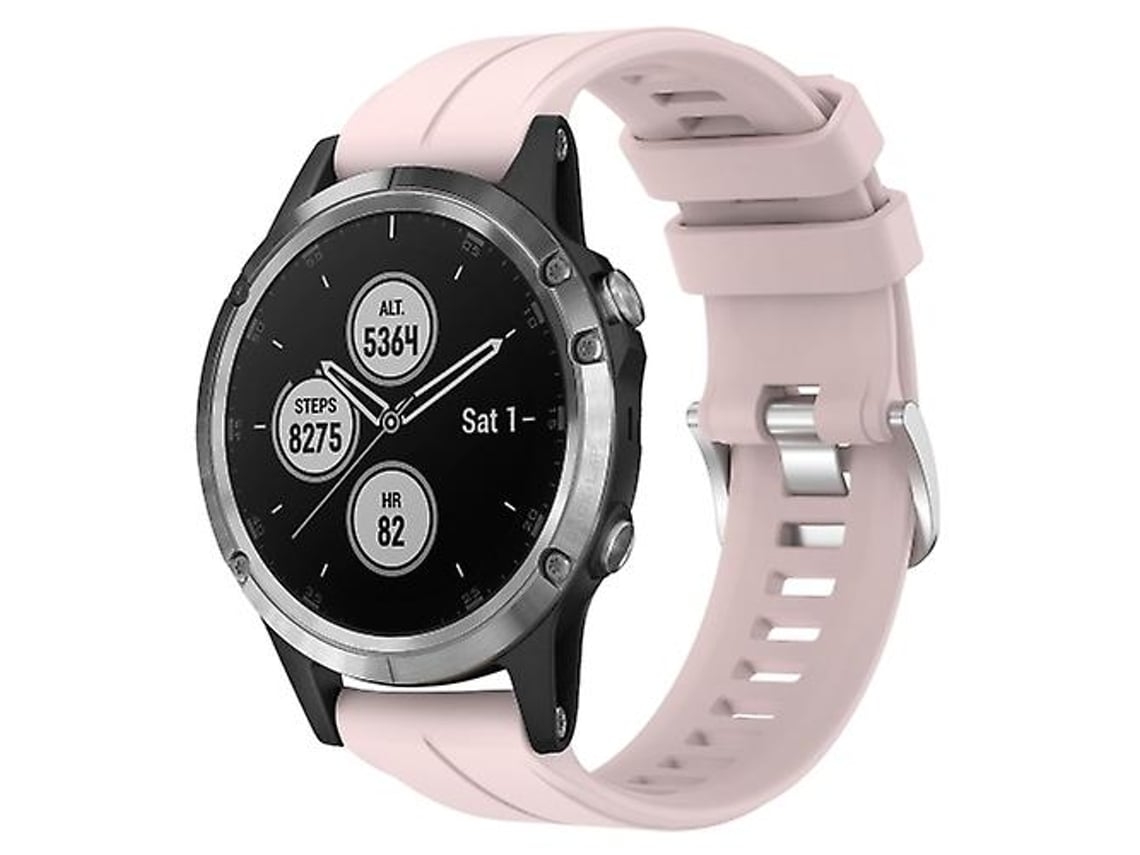 Lurelia Pulseira De Silicone Rosa, Compatível Com Garmin Fenix 5 Plus 22 Mm, Acabamento Moderno